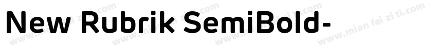New Rubrik SemiBold字体转换